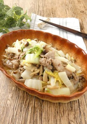 調味料1つ★豚肉と白菜の昆布茶炒め-レシピのメイン写真