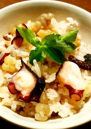 蛸とちょろぎの炊き込みご飯-レシピのメイン写真