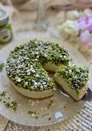 濃厚な香りのピスタチオチーズケーキ-レシピのメイン写真