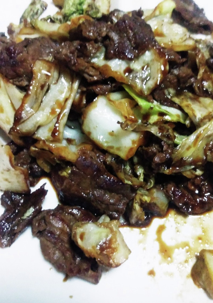 キャベツと牛肉のすき焼き炒め-レシピのメイン写真