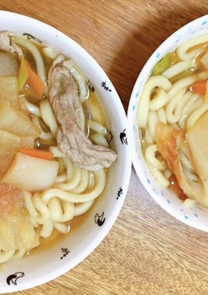 子どもとお昼♪あごだしつゆで楽旨うどん！-レシピのメイン写真