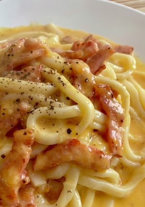 意識低い系カルボうどん-レシピのメイン写真