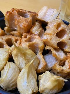 蓮根とにんにくの素揚げ-レシピのメイン写真