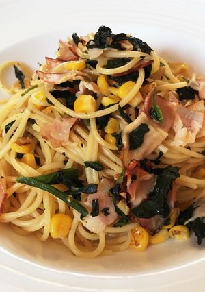 コショウが決めて！ベーコン和風醤油パスタ-レシピのメイン写真