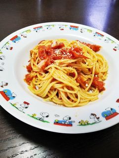 ミニトマトで♪簡単トマトパスタ-レシピのメイン写真