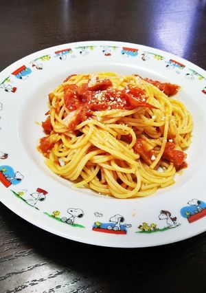 ミニトマトで♪簡単トマトパスタ-レシピのメイン写真