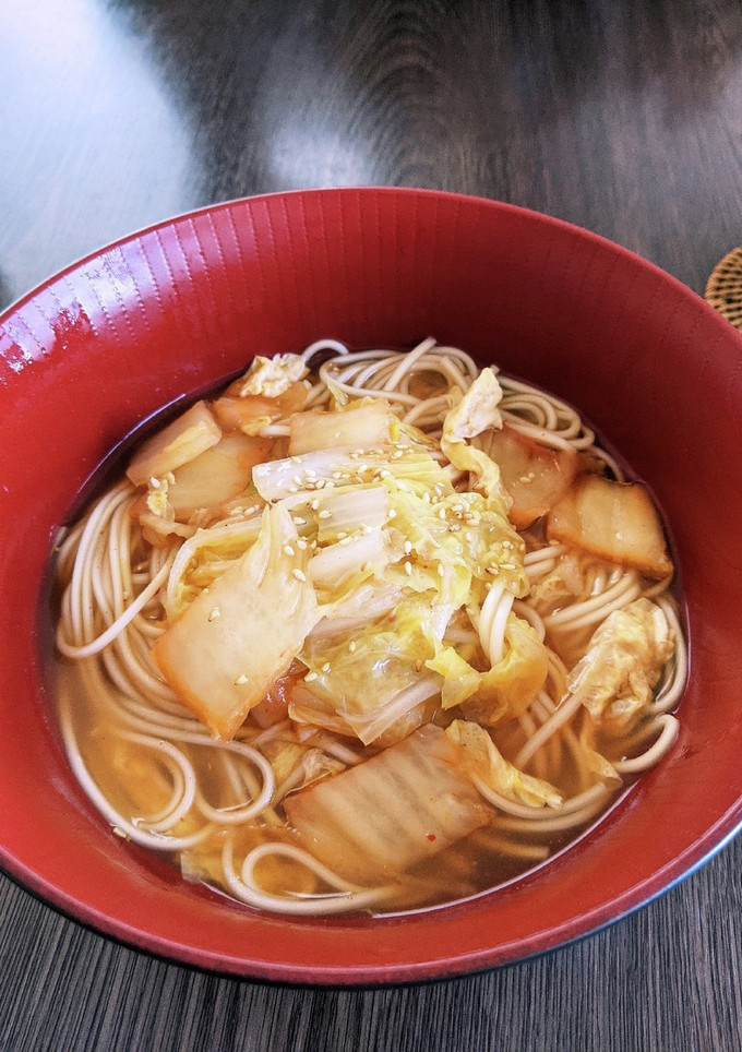 キムチにゅうめん♪下茹で無しで簡単♪♪♪-レシピのメイン写真