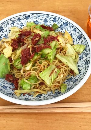 コンビーフキャベツ焼きそば-レシピのメイン写真