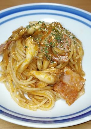 舞茸とベーコンのナポリタン-レシピのメイン写真