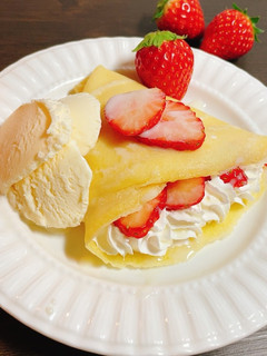 お家カフェ♡フライパンで簡単クレープ-レシピのメイン写真
