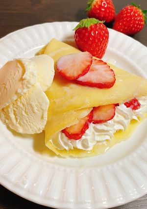 お家カフェ♡フライパンで簡単クレープ-レシピのメイン写真