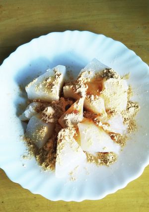 白コンニャクの葛餅風ダイエット　レンチン-レシピのメイン写真
