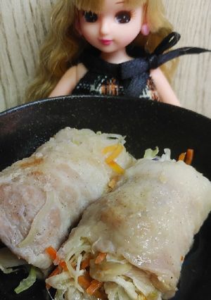 リカちゃん♡蒸し豚バラのキャベツ巻き*.-レシピのメイン写真
