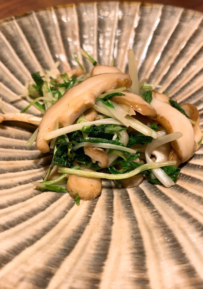 しいたけと水菜のしょうが炒め-レシピのメイン写真