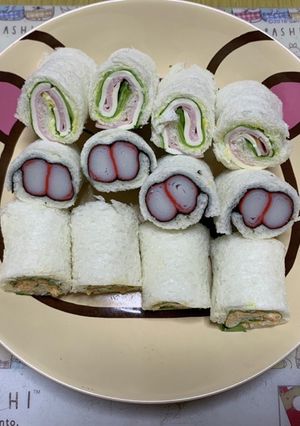 MrsWongちのおかずロールサンド-レシピのメイン写真
