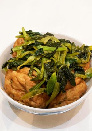 冷凍がんもと小松菜の煮物-レシピのメイン写真