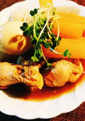 汁が絶品★手羽元と卵大根★化学調味料不要-レシピのメイン写真