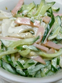 蓮根ときゅうりとハムの和風サラダ-レシピのメイン写真
