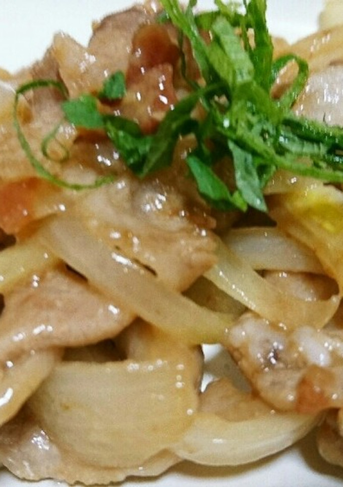 豚こま肉と玉ねぎの梅生姜焼き-レシピのメイン写真