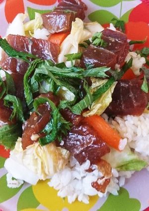 マグロの漬けプレート～春の風にのって～-レシピのメイン写真