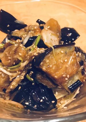 ごま香る☆揚げナスのにんにく醤油和え-レシピのメイン写真