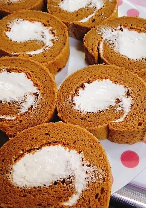 ふわふわチョコロールケーキ-レシピのメイン写真