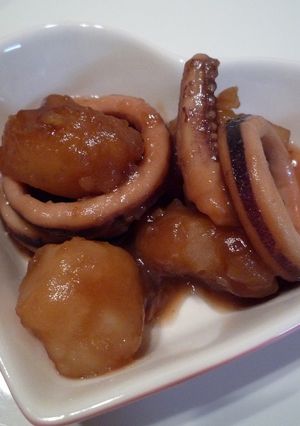 味染み系！イカとじゃがいもの煮物-レシピのメイン写真