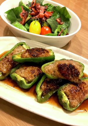 お酢でさっぱり♡ピーマンの肉詰め-レシピのメイン写真