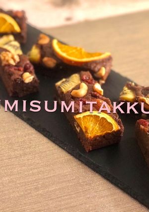 バレンタイン♡ナッツとフルーツブラウニー-レシピのメイン写真