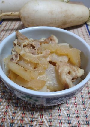 ねずみ大根と豚肉のうま煮♪お好みの大根で-レシピのメイン写真