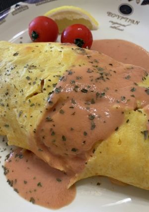 塩麹のオムレツにパスタを包んでみました♡-レシピのメイン写真