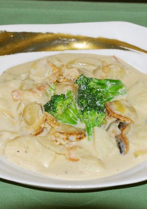 帆立と長芋の具だくさん食べる豆乳スープ-レシピのメイン写真