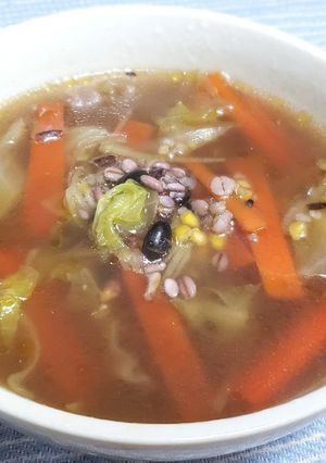 ダイエットに雑穀キャベツの簡単中華スープ-レシピのメイン写真