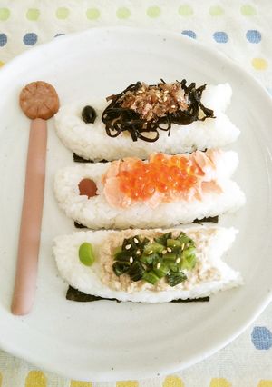 こどもの日に♪簡単3種こいのぼりおにぎり-レシピのメイン写真