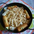 別寅のごぼう天+白菜の焼きうどん
