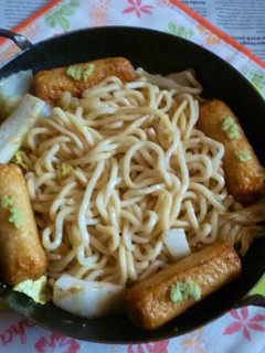 別寅のごぼう天+白菜の焼きうどん-レシピのメイン写真