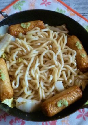 別寅のごぼう天＋白菜の焼きうどん-レシピのメイン写真