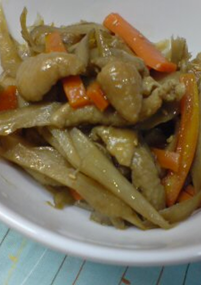 ☆鶏皮とゴボウの炒め煮☆-レシピのメイン写真