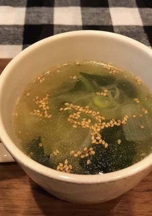 簡単　ワカメと長ネギのスープ-レシピのメイン写真