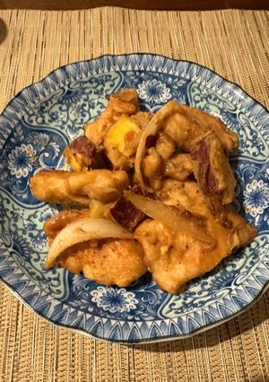 チキンとサツマ芋のハニーマスタード焼き-レシピのメイン写真