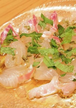 真鯛/大葉/ケッパー/カルパッチョ-レシピのメイン写真