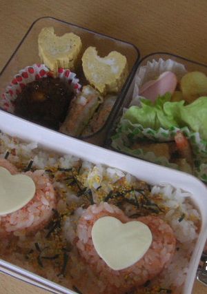 ハートdeハート弁当-レシピのメイン写真