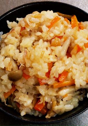 入れるだけ簡単なめ茸シーチキン炊込ご飯-レシピのメイン写真