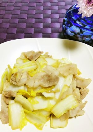 白菜消費(๑˃̵ᴗ˂̵ー豚バラ生姜焼き味-レシピのメイン写真