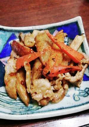 簡単メシ旨☆豚こまと根菜の甘辛炒め。-レシピのメイン写真
