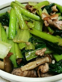ターサイと豚こま肉のオイスターソース炒め-レシピのメイン写真