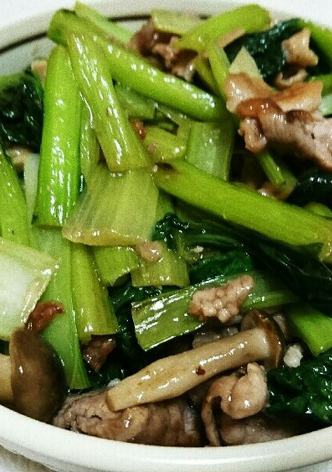 ターサイと豚こま肉のオイスターソース炒め-レシピのメイン写真