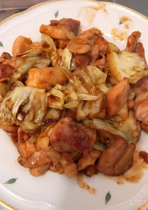 鶏肉とキャベツの味噌炒め♡-レシピのメイン写真