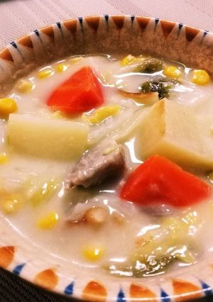 【パパ料理】白菜まるごとホワイトシチュー-レシピのメイン写真