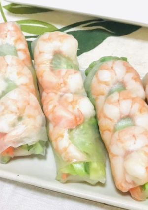 生春巻きで今日のおかず・生春巻きの巻き方-レシピのメイン写真